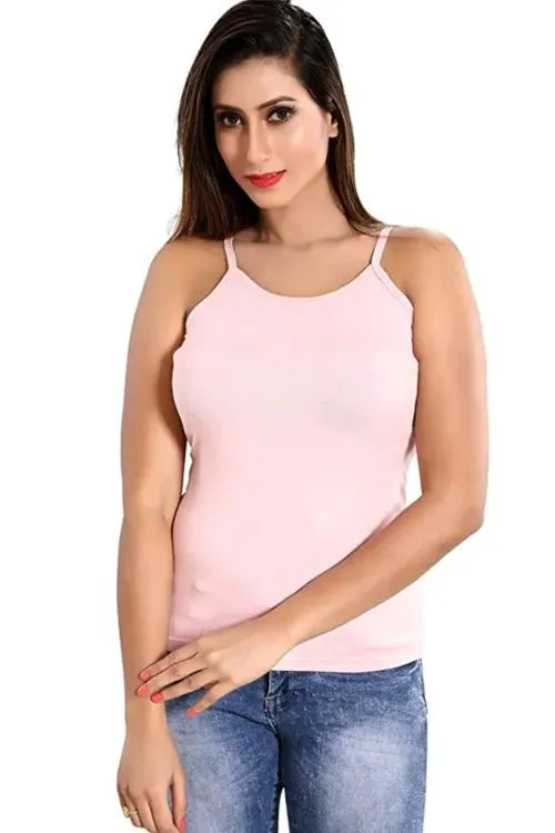 Kex Light Pink women Solid Strip Camisole Girls Camisole Kids Camisole women Camisole Camisole for women Camisole for Girls Camisole