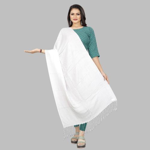 Ebadat Women's Casual Solid Viscose Fancy Soft & Skin-Friendly Scarf/stole with Tassels Work Suitable for Every Season