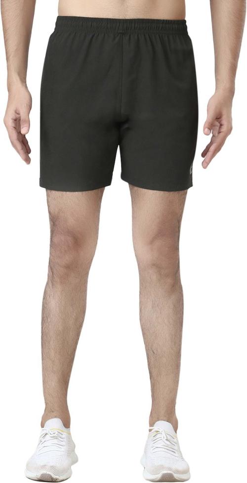 Ethan Men Black Solid Lycra Blend Sports Shorts