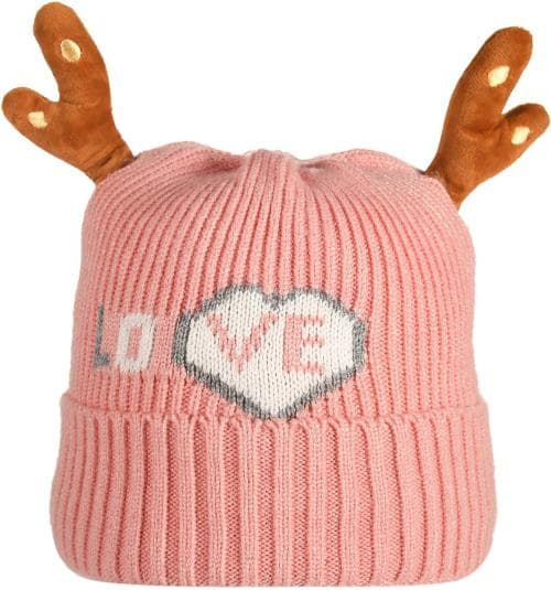 Soku Shopee Boys and Girls Pink Wool Blend Cap