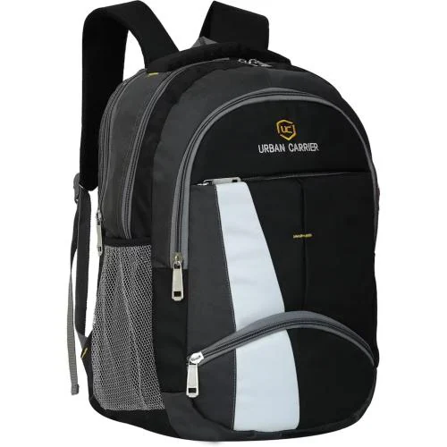 Urban Carrier Black Polyester Laptop Backpack, 40 L|Laptop Bag|College Backpack|School Bag