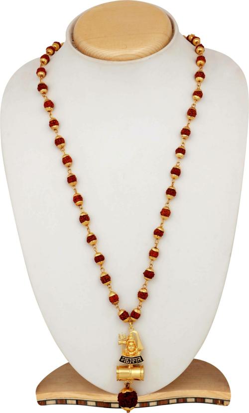 Buy Mahi Gold Plated Alloy Lord Shiv, Mahakal Trishul and Damru Pendant