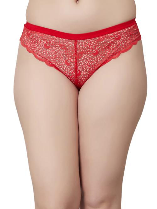 Buy Prettycat Women Red Lace Bikini Panty Online at Best Prices in
