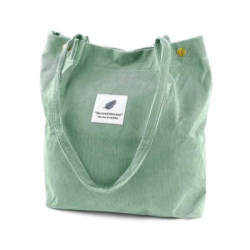 Palay Hand Bags Corduroy Tote Bags For Women Large Capacity Shoulder Bag With Inner Pocket For School Work Shopping Travel Daily Use Grocery Casual