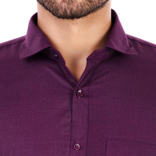 KIZZARO Men's Cotton Full Sleeve Slim Fit Solid Shirt (Single Shirts-MN-XXXL)