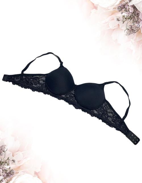 D Life Dream Life Black Women Foam Lace Full Coverage Padded Regular Bra