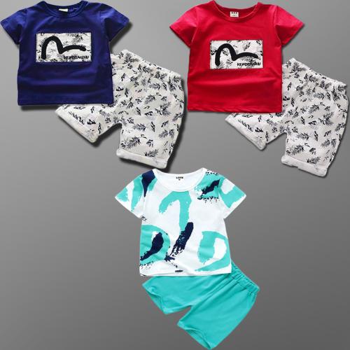 Lofn Stylish Printed Boys & Girls Kids Clothing Sets Pack Of 3 - (3-4 Years)