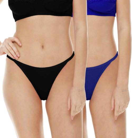 Madam Women Multicolor Bikini Panty (Pack of - 2)