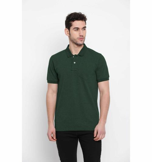 Poomer Polo Dark Green Cotton T-Shirt