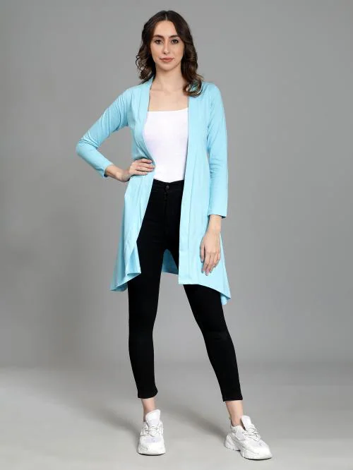 Nimble Sky Blue Long Shrug with Full Sleeves
