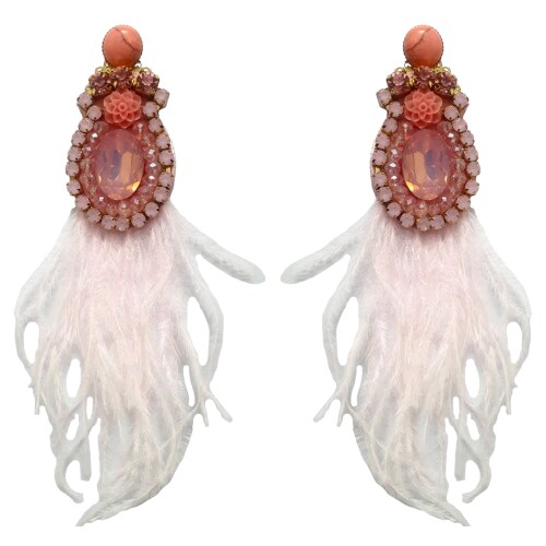 Indian Petals Artificial TilaK Design Stylish Fancy Fashion Tassel Dangler Earrings for Girls, Pink