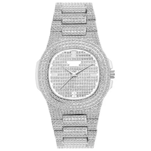 Matrix Timepiece Sekou Stone Studded Metal Chain Analog Watch For Men & Women