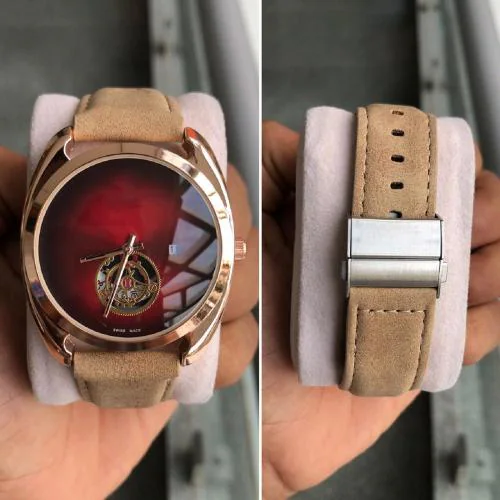 XEMIT Analog leather Strap Round Watch Dial Stylish Designer Analog Watch for Men's and Boy's