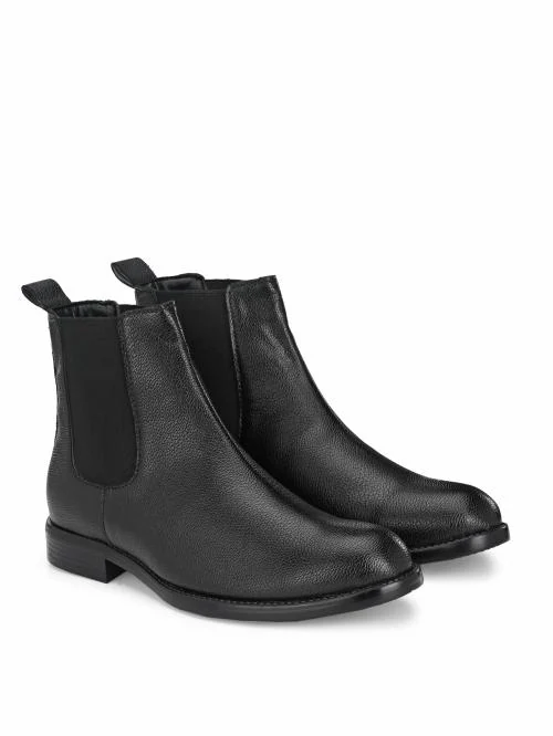 artificial leather chelsea boots
