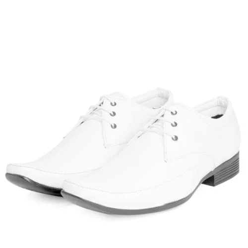 Vitoria White Lace-Up Formal Shoes For Men And Boys