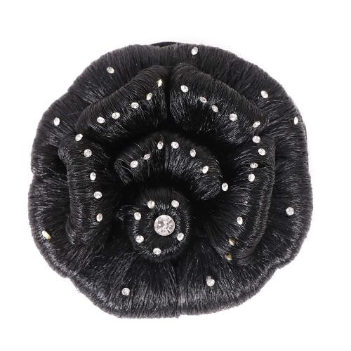Buy Navmav Black Synthetic Bridal Hair Bun Extension Artificial Juda