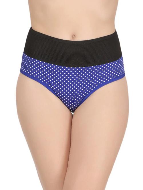PIBU Multicolor Woven Design 100% Cotton Hipster Panty