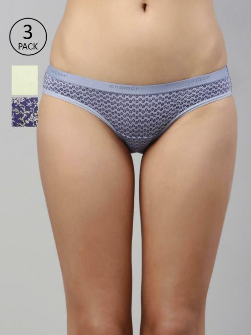 Enamor CR01 Low Waist Bikini Stretch Cotton Panty with Flat Elastic