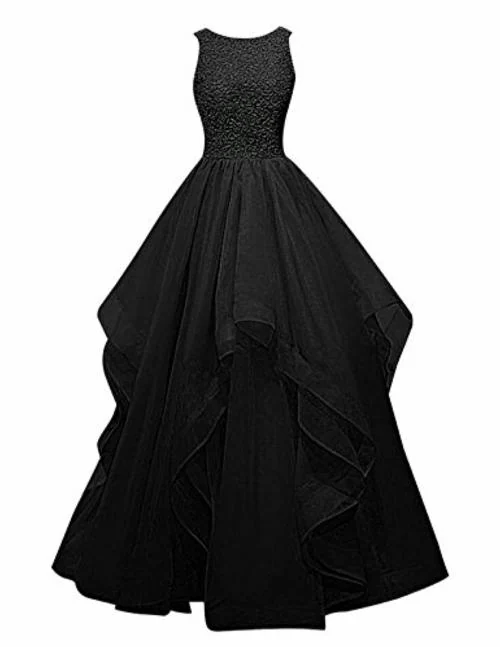TILISM Girls Black Net Maxi A-line Gown Dress 15 - 16 Years