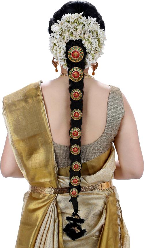 Buy Vaghbhatt Multicolor Metal Southern Bling Hair Choti Jadai Billalu