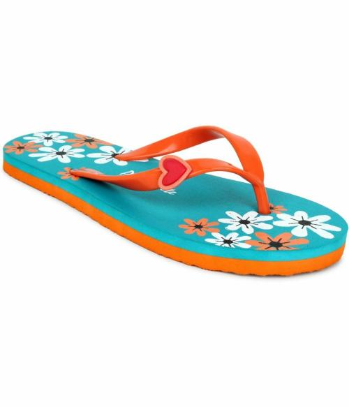 Phonolite Orange Slippers for Women