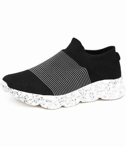 Des Tongs Black & White Walking Shoes for Men