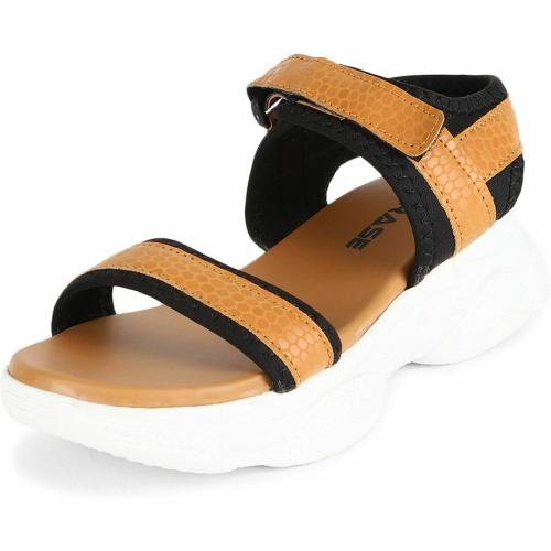 Trase Tan and Black Wedges for Women