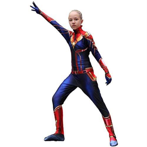 Fancydresswale Girls The Endgame Girl Superhero Costume Kaptain Marble Dressup (8-10 Years)