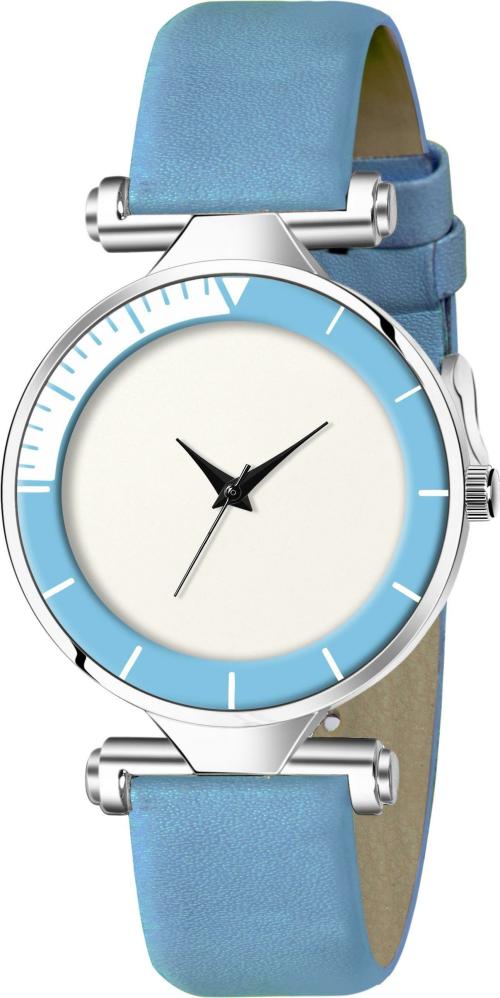 TRUE COLORS Analog White Dial Blue Strap Wrist Watch for Girls