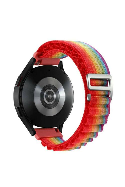Bakeey Bogdu Rainbow Color Nylon Alpine Loop Strap With G Hook Solo Stretch Woven For Galaxy Watch 20mm