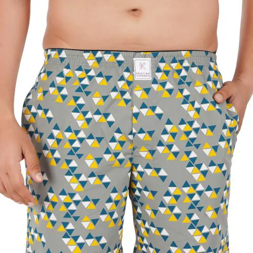 Kristino Mens Grey 100% Cotton Shorts