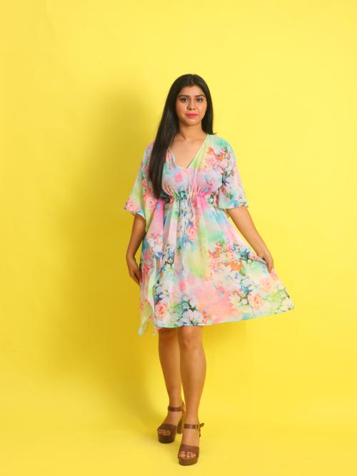 Rajoria Instyle Women's Georgette Digital Print Kaftan/Beach Coverup/Bikini Coverup/Kaftan Coverup/Body Top/Drees CI-Zx3-L|DRESS|WOMEN DRESS|KAFTAN|KAAFTAN|BEACH WEAR|WOMEN WEAR|KURTI|TOPS|TOP|PARTY WEAR|WOMEN WESTERN DRESS