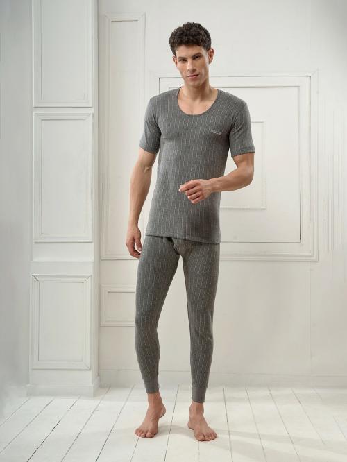 Buy Lux Inferno Men's Inferno Half sleeve Grey Thermal set Online at