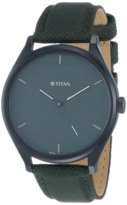 Titan Analog Dial Green Band Green Neo Watch-1802Nl02 For Men