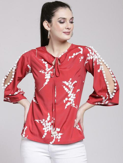 plusS Women Red Printed Top