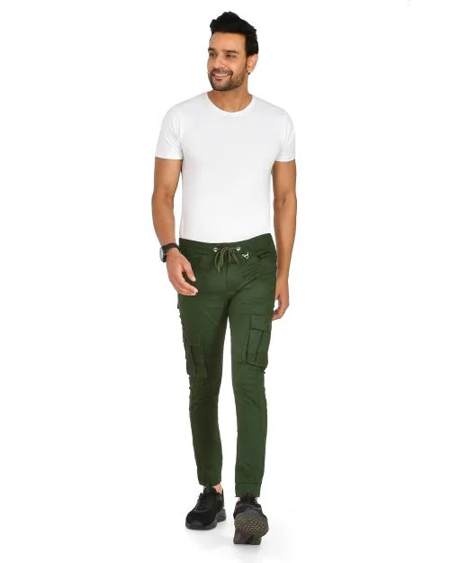 SSoShHub Men's Cotton Regular Fit 6 Pocket Cargo Pants Regular Fit