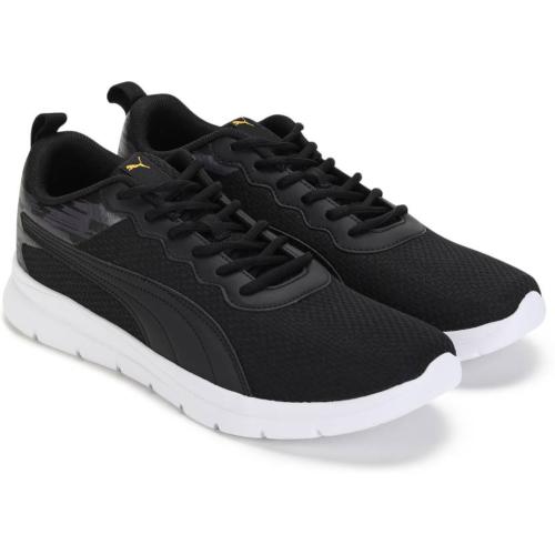 Puma Men's Ultragrip Dark Coal-Black-Pele Yellow Sports Shoe UK 10