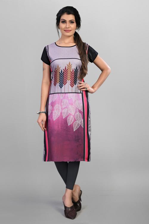 Women's Ethnic Wear Printed Straight Kurti_Medium