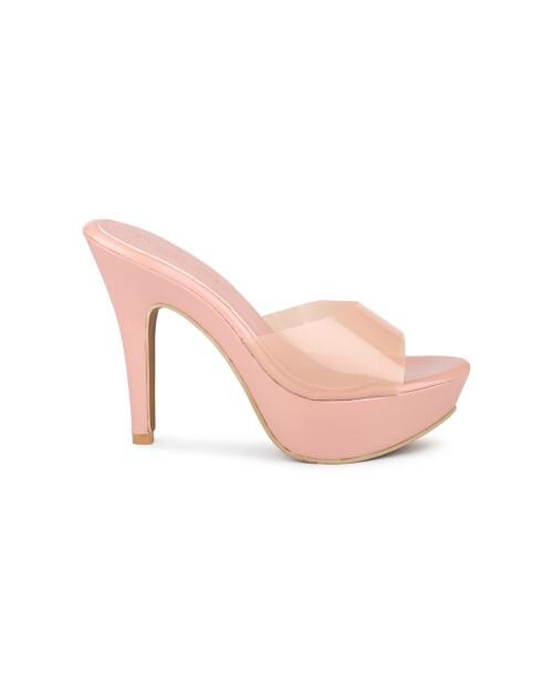 Design Crew Pink Transparent Sandals