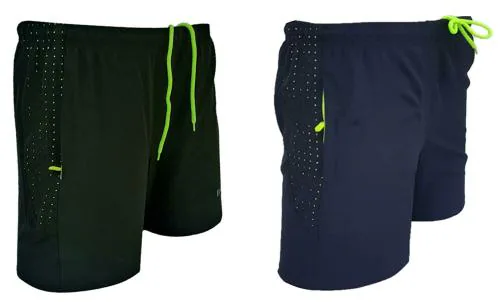 Buttons & Bows Sporty Quick Dry Men Shorts/Knickers Laser Cut Design with 02 Zip Pocket,Sports Shorts,Running Shorts,Shorts for Men,Shorts for Boys,Gym Shorts-02 Piece,Dark Blue-Olive
