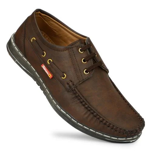 GULASS WICK Men Derby Casual Shoes Loafers For Men (Brown)