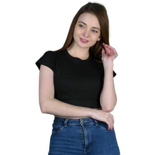 Tik Tok WEARS Casual Solid Women Black Top ()