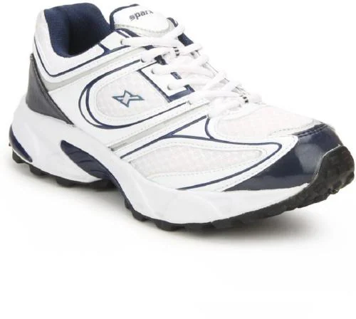 Sparx Men SM-118 White Navy Blue Sports Shoes