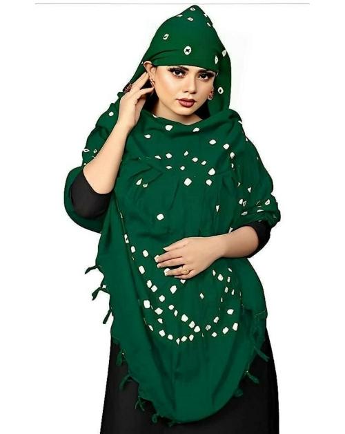 THINKWELL Women, Girls Bandhni Cotton Long Stylish Scarf Cum Mask