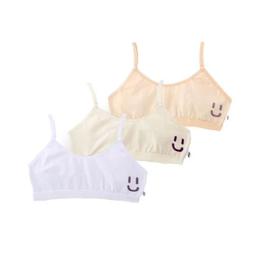 You Got Plan B Smiley Training Bras (Set of 3) for Teenage Girls