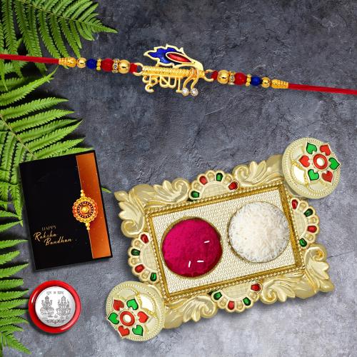 Buy TruJevel Multicolor Assorted Stylish Rakhi Combo Set For Brother ...