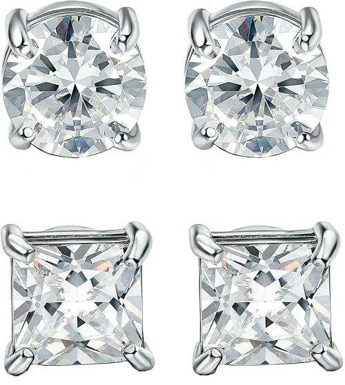 Buy Kairangi by Yellow Chimes Stainless Steel Earring Set Silver