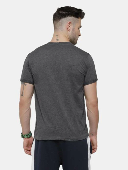 MADSTO Men Multicolor Solid Cotton Blend Pack of 2 T-Shirt Size L