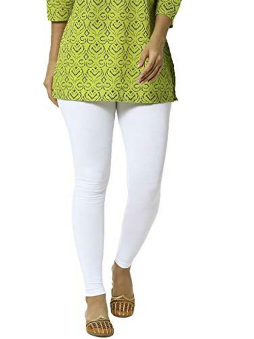 Buy De Moza Women White Solid Cotton Leggings XXXL Online at Best