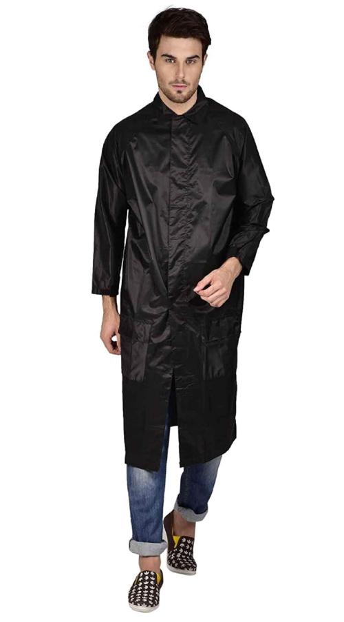 VORDVIGO Men's & Women's Solid Rain Coat/Overcoat with Hoods and Side Pocket 100% Waterproof raincoat for Men/Women